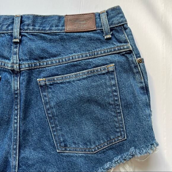 Vintage L.L. Bean Denim Shorts 31" High Rise Custom Distressed - Picture 7 of 12
